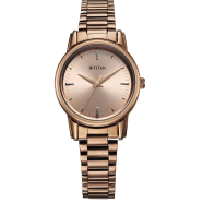 Titan Horizon Quartz Analog Brown Dial Stainless Steel Strap Watch For Women - 95296QM01 image