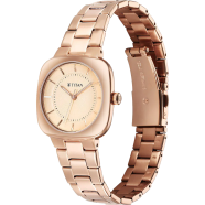 Titan Horizon Quartz Analog Rose Gold Dial Stainless Steel Strap Watch For Women - 95296WM01 image
