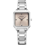 Titan Horizon Quartz Analog Silver Dial Stainless Steel Strap Watch For Women - 95296KM01 image