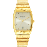 Titan Karishma Champagne Dial Brass Strap Watch - 9315YM05 image