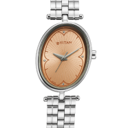 Titan Karishma Quartz Analog Beige Dial Silver Stainless Steel Strap Watch For Women - 2758SM01 image