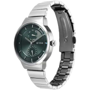 Titan Neo Multifunction Green Dial Silver Color Stainless Steel Strap Watch For Women - 2761SM01 image