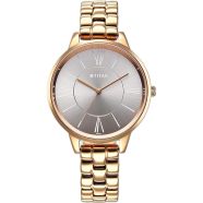 Titan Neo Quartz Analog Grey Dial Rose Gold Metal Strap Watch For Women image
