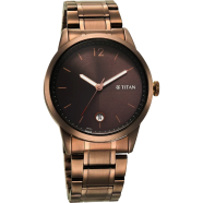 Titan Neo Splash Brown Dial Analog Stainless Steel Strap Watch for Men - 1806QM03 image