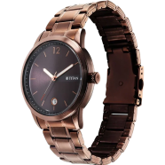 Titan Neo Splash Quartz Analog with Date Brown Dial Stainless Steel Strap Watch for Men - 1849KM04 image