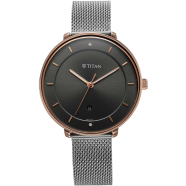 Titan Noir Anthracite Dial Metal Strap Watch - 2651KM01 image