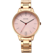 Titan Quartz Analog Rose Gold Dial Watch For Women image