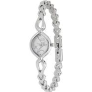 Titan Quartz Analog Silver Dial Metal Strap Watch For Women image