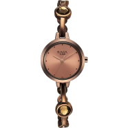 Titan Raga Viva Quartz Analog Rose Gold Dial Brown Metal Strap Watch for Women - 2576QM01 image