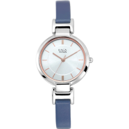 Titan Raga Viva White Dial Analog Leather Strap Watch For Women image