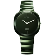 Titan Squircle Camo Quartz Analog Green Dial Watch - 1841QC05 image