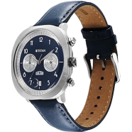 Titan Timeless Treasures Quartz Analog Dual Time Blue Dial With Blue Color Leather Strap Watch For Men - 10022SL01 image