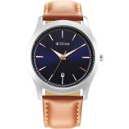 Titan Urban Blue Dial Leather Strap Watch - 1823SL07 image