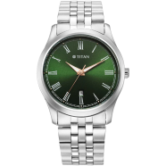 Titan Urban Green Dial Analog Metal Strap Watch for Men - 1823SM04 image