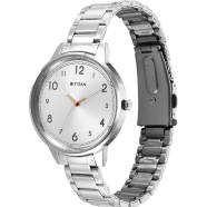 Titan Urban Silver White Dial Analog Metal Strap Watch for Women - 2648SM07 image