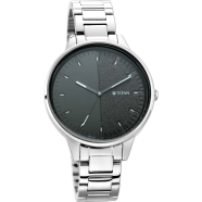 Titan Workwear Black Dial Analog Metal Strap Watch For Women image