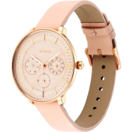 Titan Workwear Rose Gold Dial Red Leather Strap Watch - 2651WL03 image