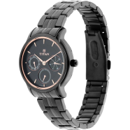 Titan Workwear Watch Black Dial and Stainless Steel Strap - 2589NM01 image