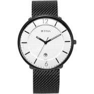 Titan Workwear Watch with Black Dial and Stainless Steel Strap - 2651NM01 image