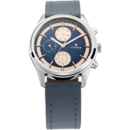 Titan Workwear Watch with Blue Dial and Blue Leather Strap - 1805SL02 image