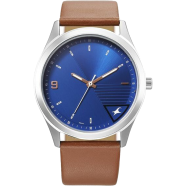 Titan Workwear Watch with Silver Dial and Leather Strap - 1806SL03 image
