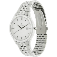 Titan Workwear Watch with White Dial and Stainless Steel Strap - 1729SM04 image