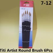 Joytiti Artist Round Color Brush (7-12) 6Pcs image