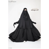 Tohfa – 3 Piece Premium Abaya Set | black image