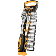 Tolsen 12 Pcs 1/2 inch Drive Quick Release Reversible Ratchet Handle with Sockets Set Industrial Series image