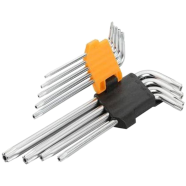Tolsen 9 Pcs Torx Long Arm Allen Hex Key Set image