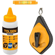 Tolsen Chalk Line Reel Set - 30 m Line with Spirit Level image
