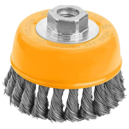 Tolsen M10 Industrial Cup Twist Wire Brush 75mm image
