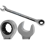 Tolsen Ratchet Gear Spanner Fixed Head 10 mm Combination Wrench Cr-V - Model : 15206 image