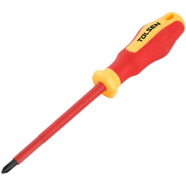 Tolsen VDE Insulated Star Screwdriver Pz2 x 100 mm 1000V VDE And GS Certified image