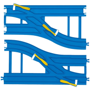 Tomica Parts R- 15 Double/Wide Point Rail - 384823