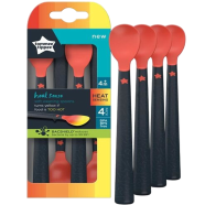 Tommee Tippee 4pcs Spoon 4m Plus Heat Sense Weaning Spoons with BACSHIELD Antibacterial Technology and Long Anti-Slip Handles image