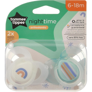 Tommee Tippee Closer To Nature Night Soother 6-18 Months, Pack of 2 image