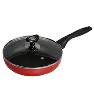 Topper Nonstick Glamour Fry Pan With Lid Red - 22 Cm - 805008 icon