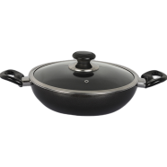 Topper Nonstick Karai With Lid Black 26 Cm image