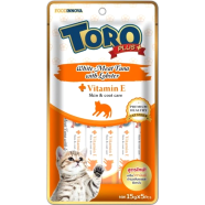 Toro Plus Cat Treat - White Meat Tuna with Lobster For All Age Cats (15g x 5) | Vitamin E - Skin and Coat Care | Cat Snacks image