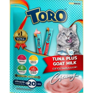 Toro Toro Cat Creamy Treats - Tuna Plus Goat Milk For All Age Cats (15gx20pcs) | Cat Snacks image