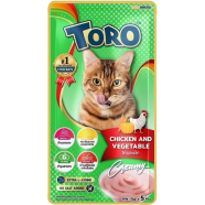 Toro Toro Lickable Cat Treat - Chicken and Vegetable For All Age Cats (5*15g) | Cat Snacks image