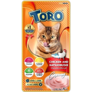Toro Toro Lickable Cat Treat - Chicken and Katsuobushi For All Age Cats (5*15g) | Cat Snacks image