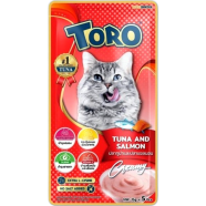 Toro Toro Lickable Cat Treat - Tuna and Salmon For All Age Cats (5*15g) | Cat Snacks image