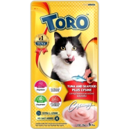 Toro Toro Lickable Cat Treat - Tuna and Seafood For All Age Cats (5*15g) | Cat Snacks image