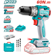 Total TIDLI20602 Lithium-Ion Compact Brushless Impact Drill (20V) image