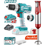 Total TOSLI22112 Lithium-Ion Cordless Combo Kit (20V) 2 pcs image
