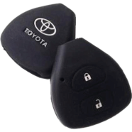 Toyota Silicone Remote Key Case Cover for 2 Button Key Holder For Holder for Corolla Hilux Vitz RAV4 Aqua Axio Prius image