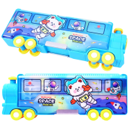 Toyshine Space Travel Train Pencil Box With Moving Tyres And Sharpner For Kids image