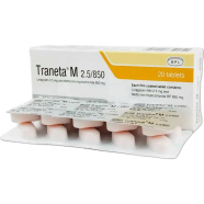 Traneta M 2.5 mg, 850 mg Tablet 10's Strip image